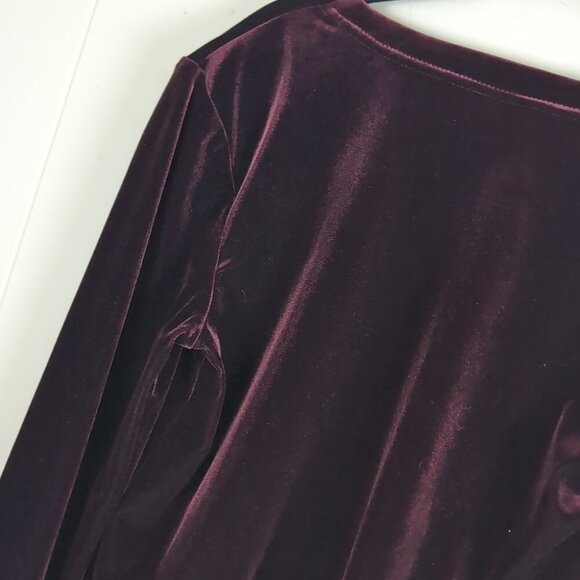 048 Vintage Purple Long  velvet cardigan - Picture 7 of 7